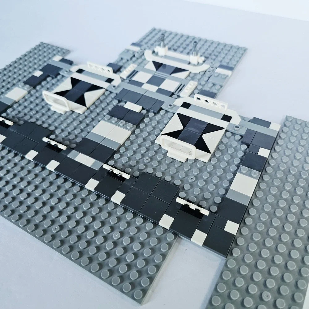 LEGO Custom MOC Baseplate Diorama Grey White Black Star Wars Style Build 2370